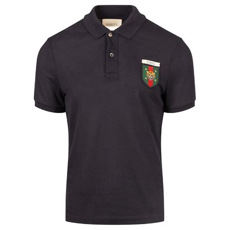 gucci web tiger crest polo shirt|gucci shirts for men.